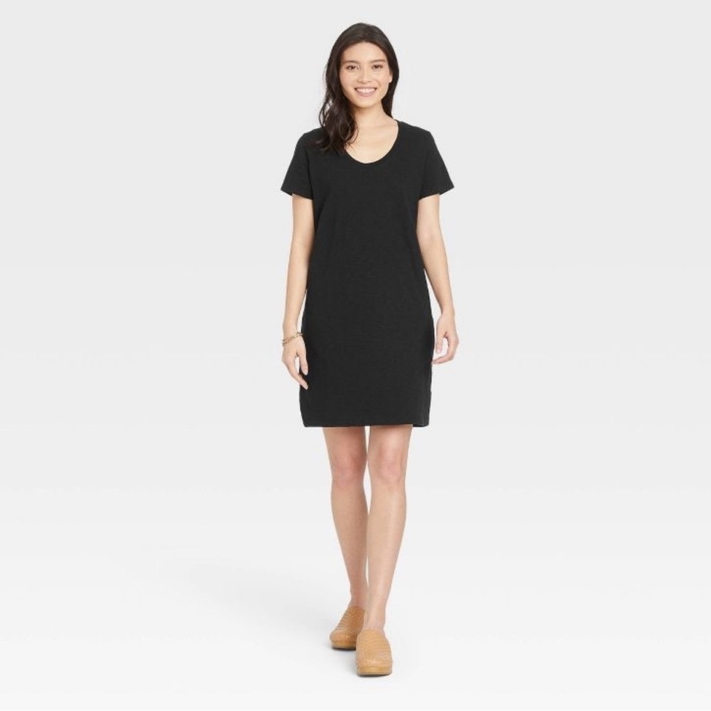 TARGET Short Sleeve T-Shirt Dress - Universal Thread - Black medium NWT